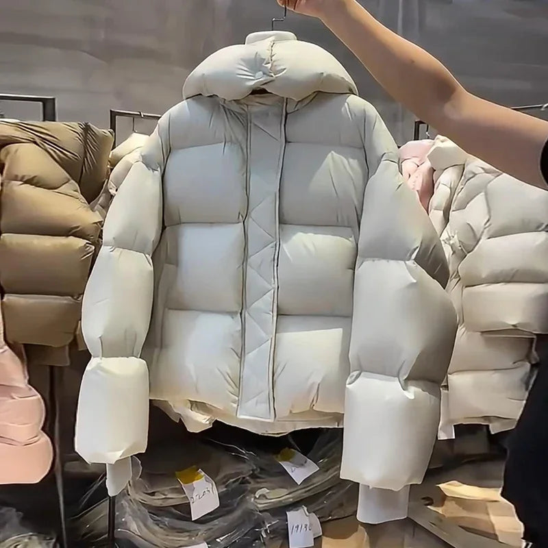 Casual Down Puffer Loose Hooded Parkas Jacket