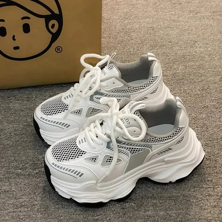 Platform Sneakers for Women Casual Non Slip Thick Sole Sports Shoes