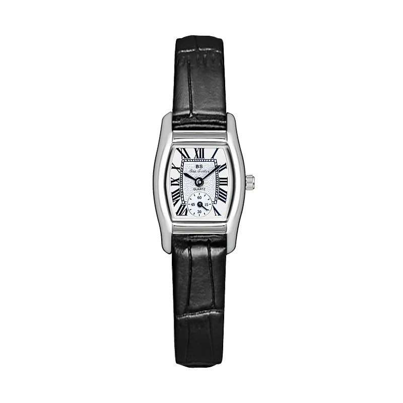 Watches For Women Elegant Vintage Rectangle Ladies Watch With Brown Small Leather