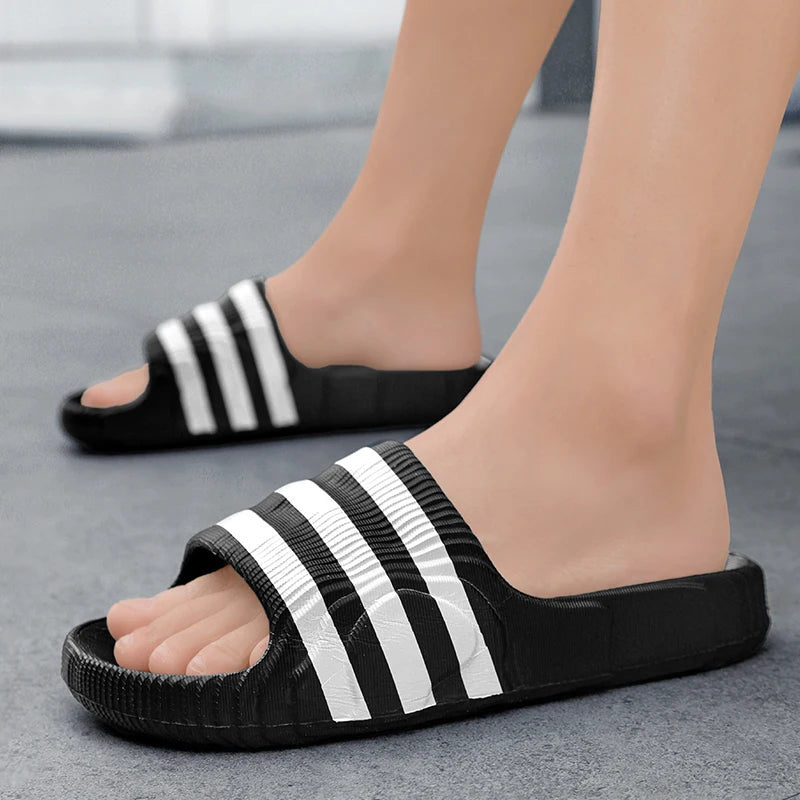 Men Slippers Shoes Fashion Non-Slip Rubber Outdoor Slides