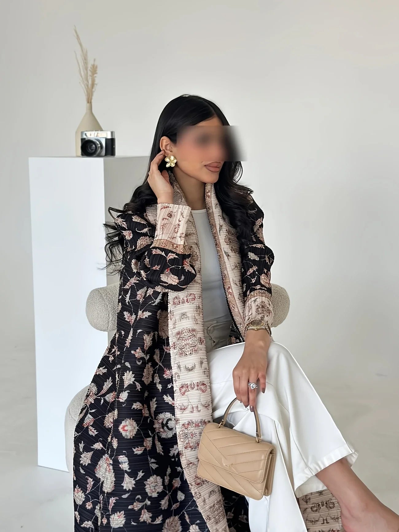 wear a long robe  abaya, with an outer cardigan