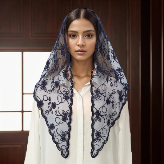 Lace Hair Scarf Women Retro Triangle Hair Band Strap