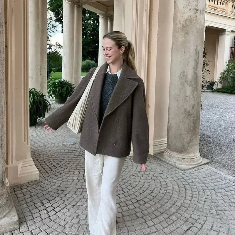 Women's Double Breasted Wool Coat