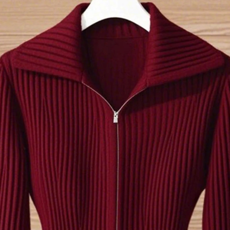 Women's Knit Cardigan Elegant Unique Chic Open Front Fall Tops