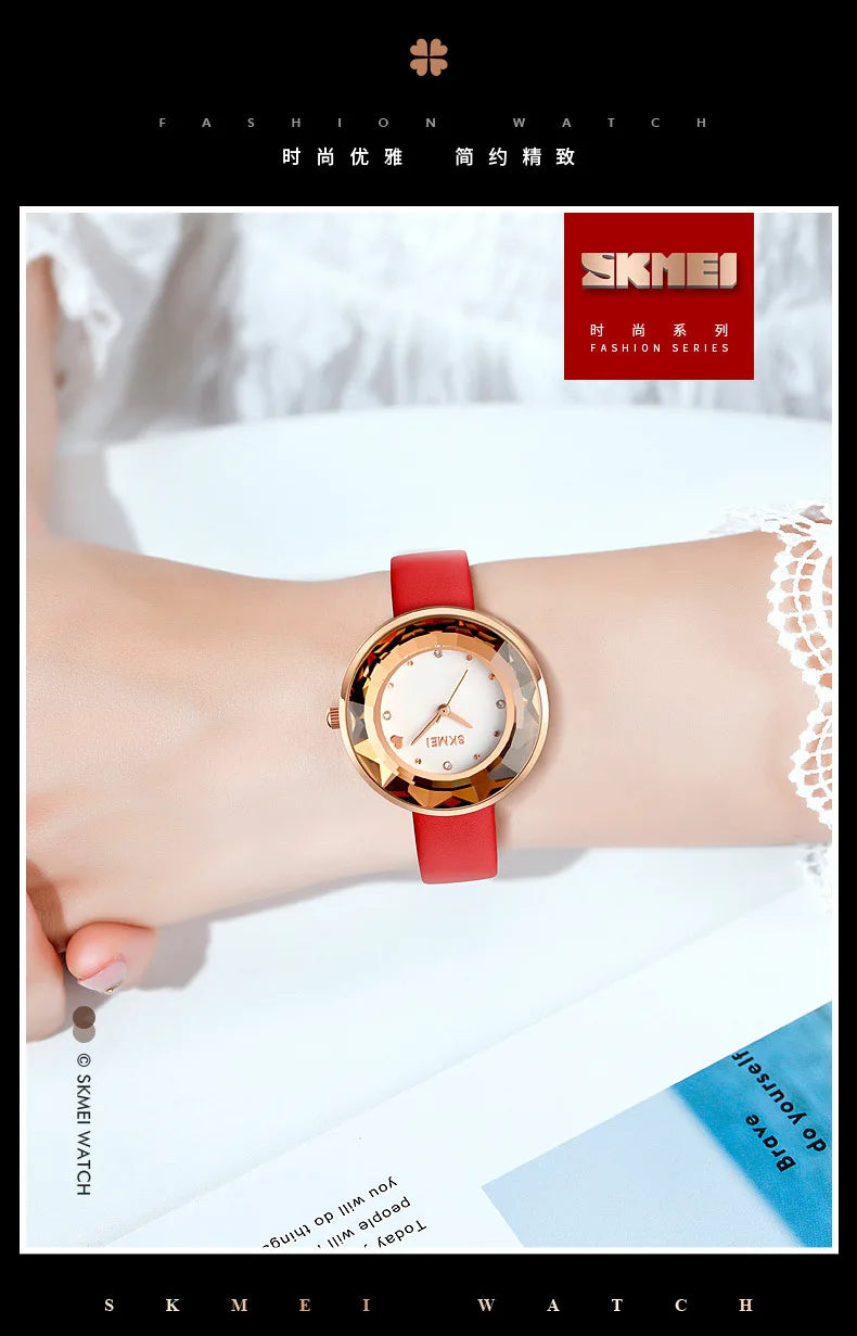 Women's Quartz Watch Screw-Down Crown