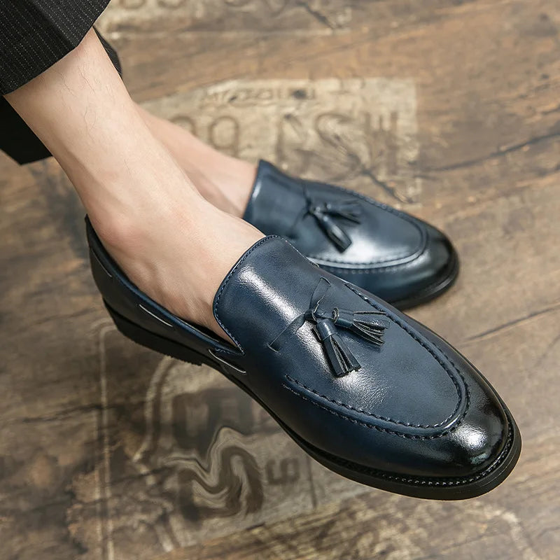 Men's Dress Shoes Slip On Leather Shoes