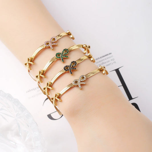 Blade Chain Zircon Stainless Steel Bracelet High Quality