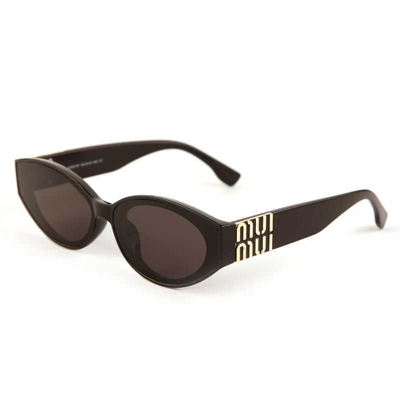 Glamour Fashion Women Sunglasses Luxury Oval Designer Men Glasses