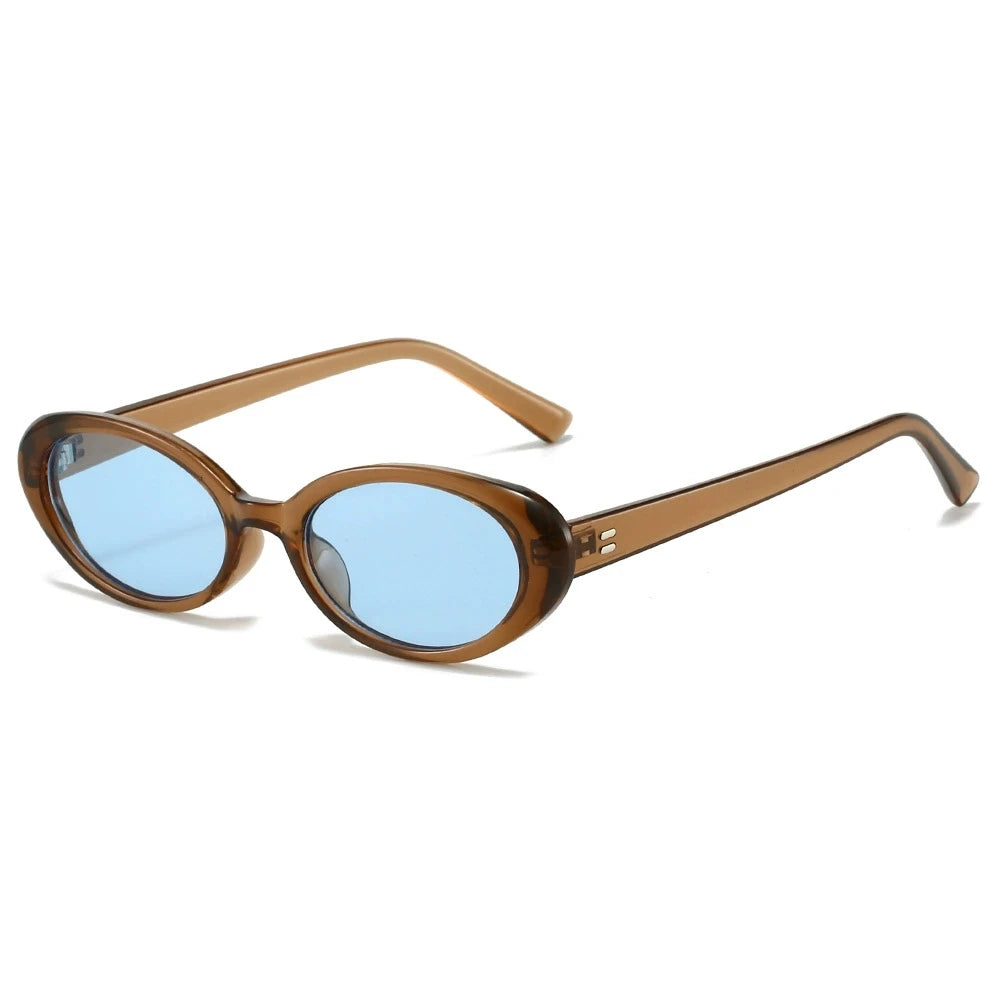 Small Oval Sunglasses for Women Vintage Design Sun glasses
