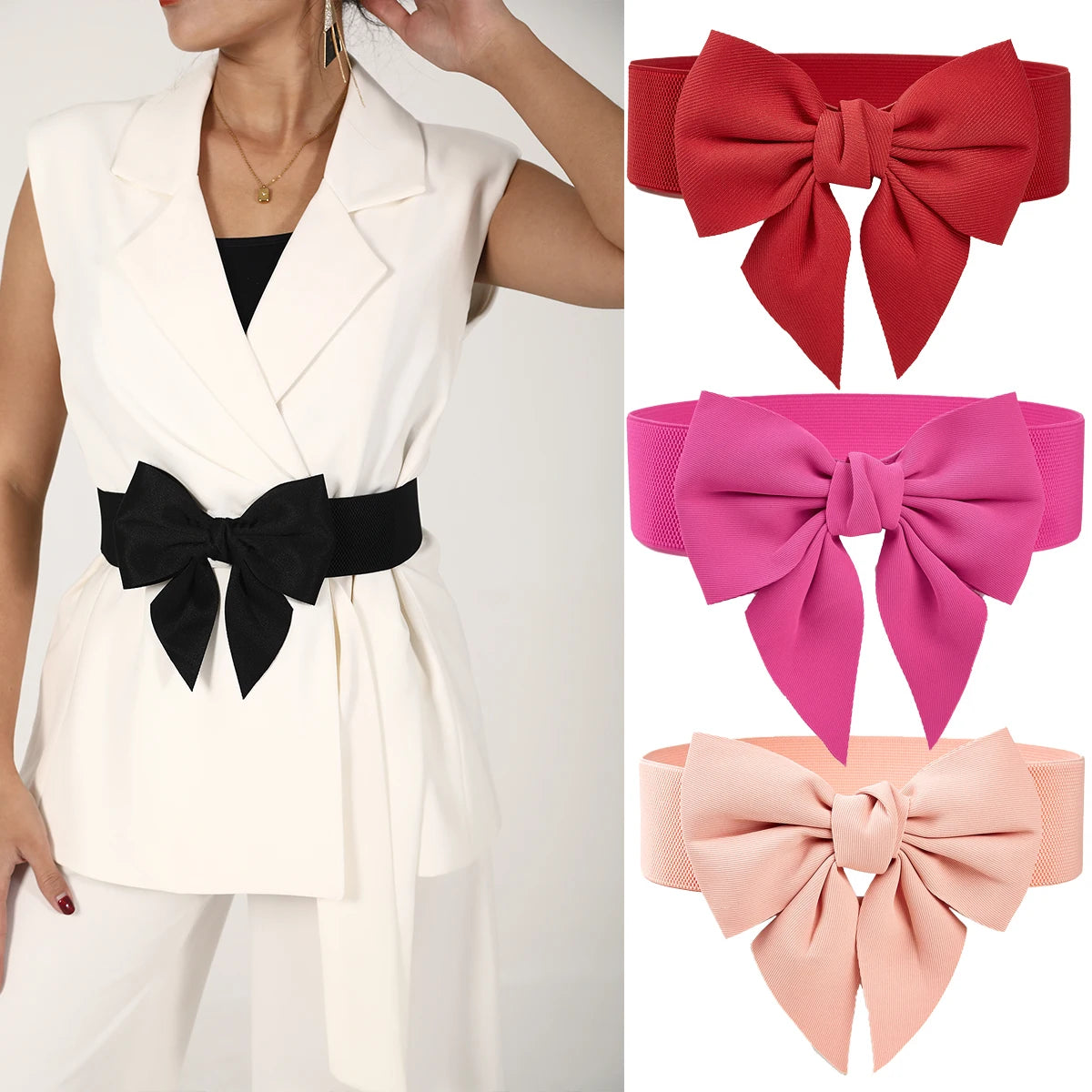 Women Stretch Waist Belt Straps