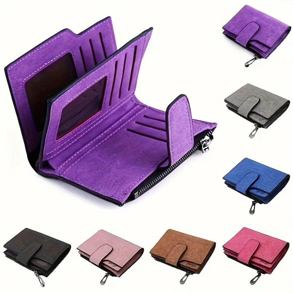Women Short Wallets PU Leather Fashion Casual Female Purse