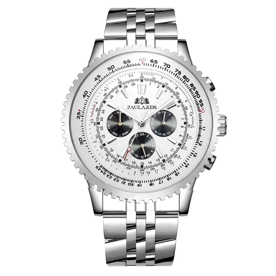 Mechanical Self Wind Leather Fashion Sports 50mm Classic watch