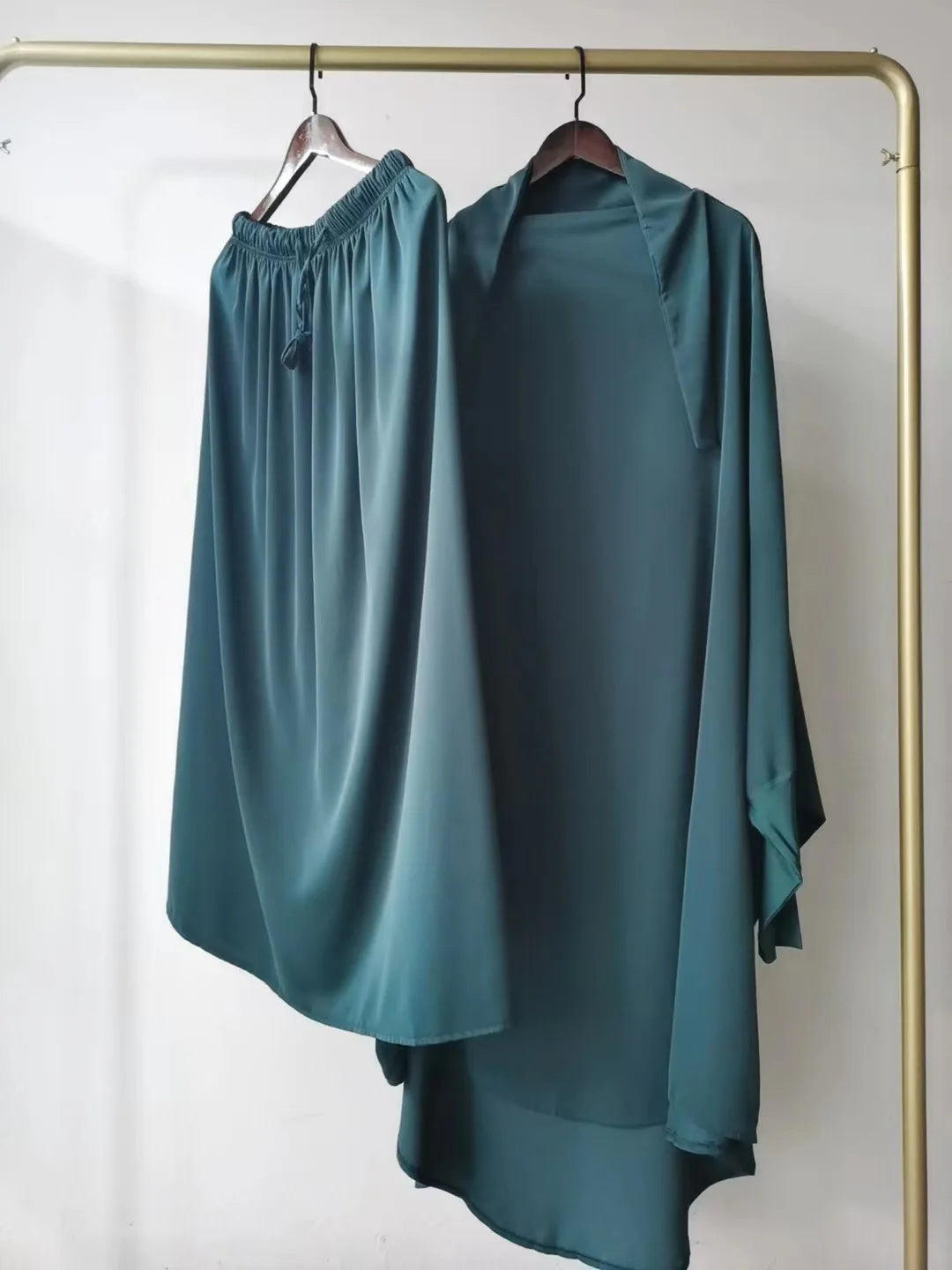 Ramadan Abayas Sets  2 Piece Set Women Hijab Dress Prayer Garment