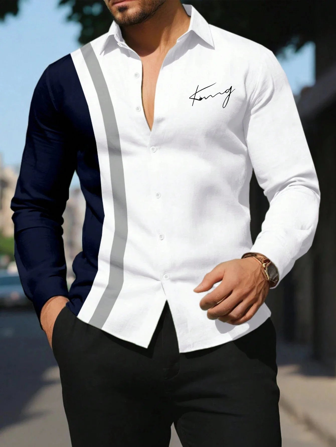 Men's Fashion Classic Business Casual Shirt