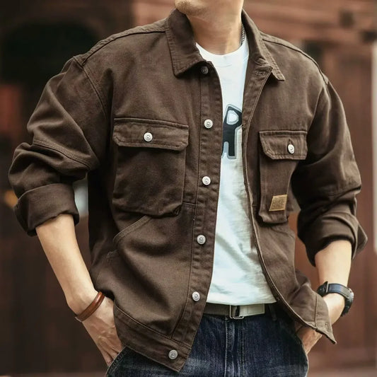 Denim Jackets Cowboy Coat for Men Vintage