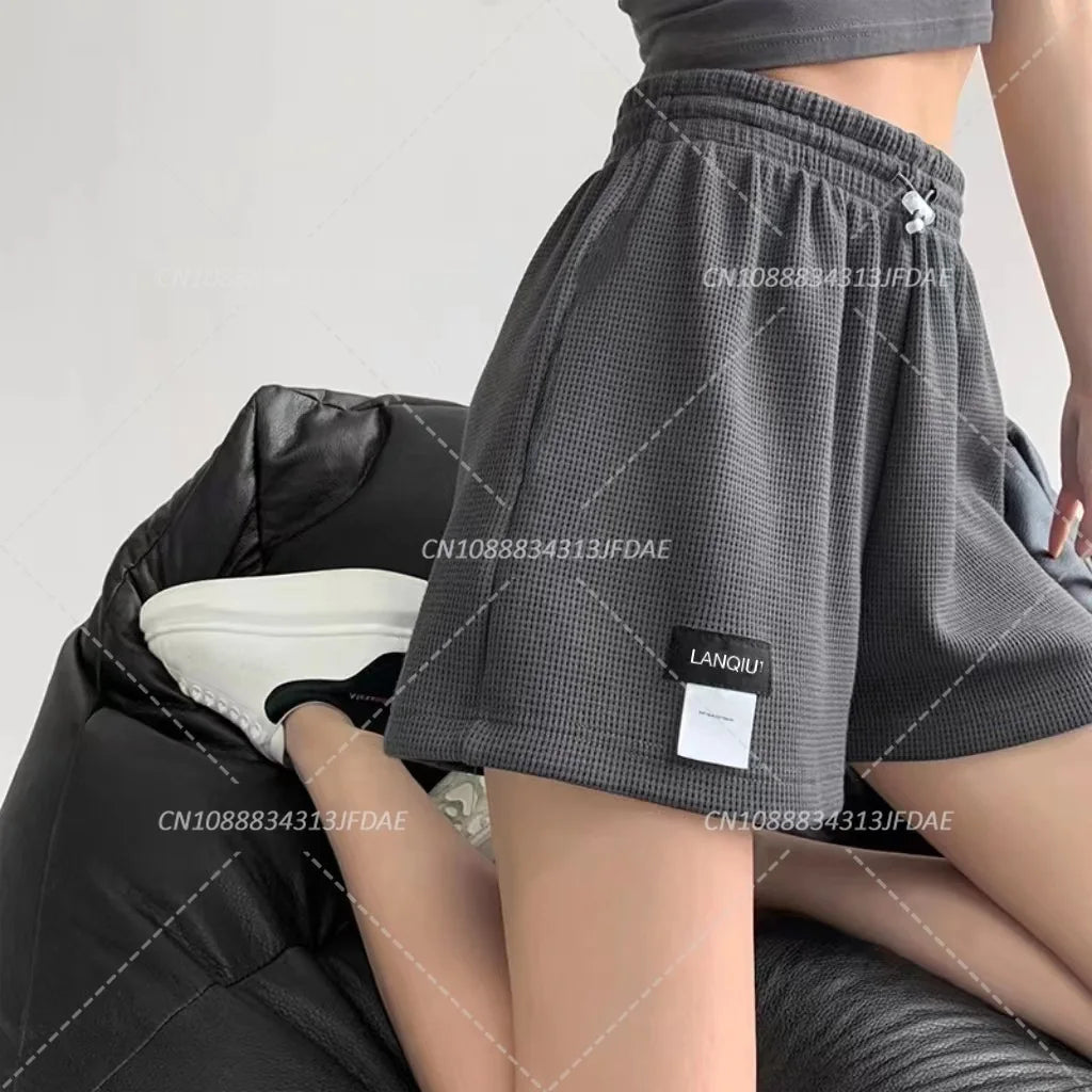Women's  High Waisted  Loose Bottoms Casual Aesthetic Elastics Shorts