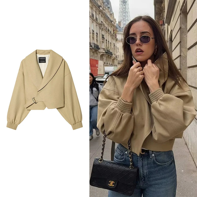 Slim and Elegant Bat Sleeve Spring Warm Jackets Women
