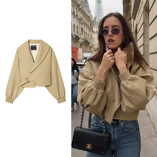 Slim and Elegant Bat Sleeve Spring Warm Jackets Women