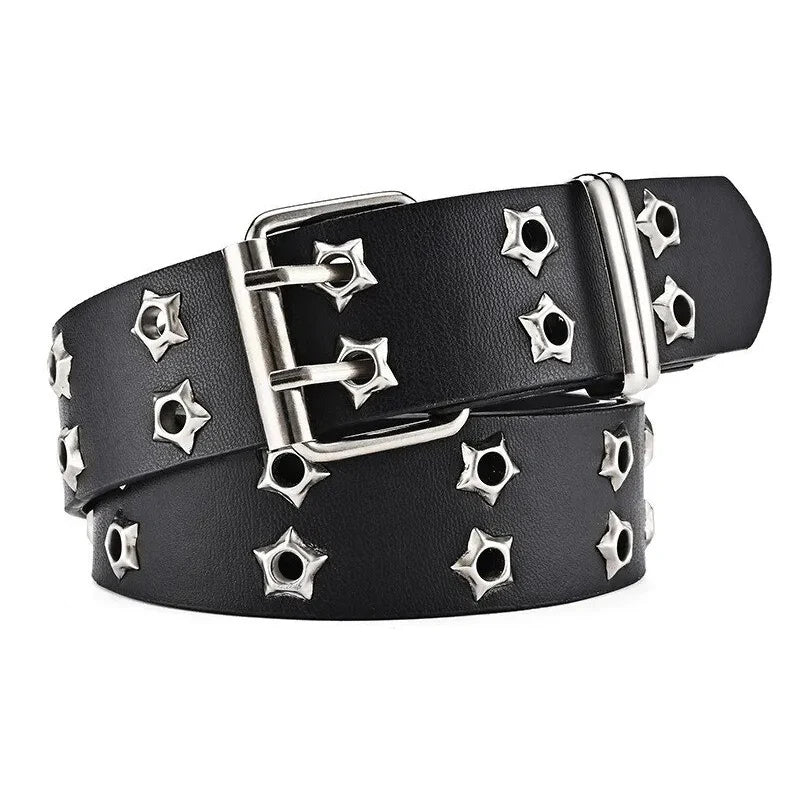 Women's Belt  Large size Double Hole Men Belt