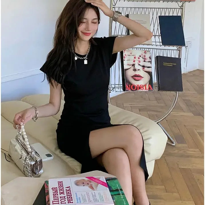 White Chic and Elegant Pretty Casual Women's dress