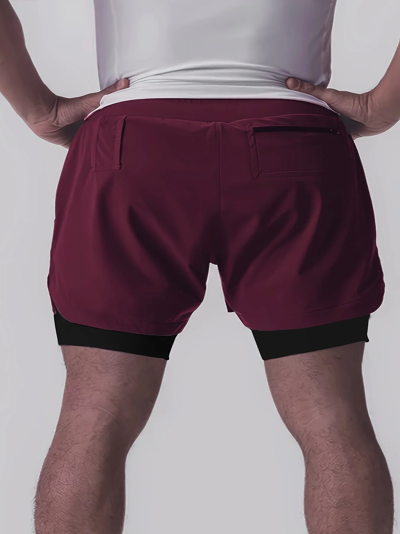 Sports shorts for men, double layeredtic