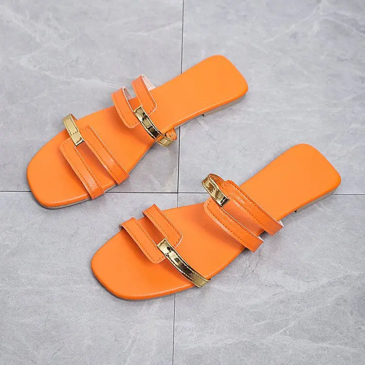 Women's Shoes Summer Flats Flip Flops  Female Slides