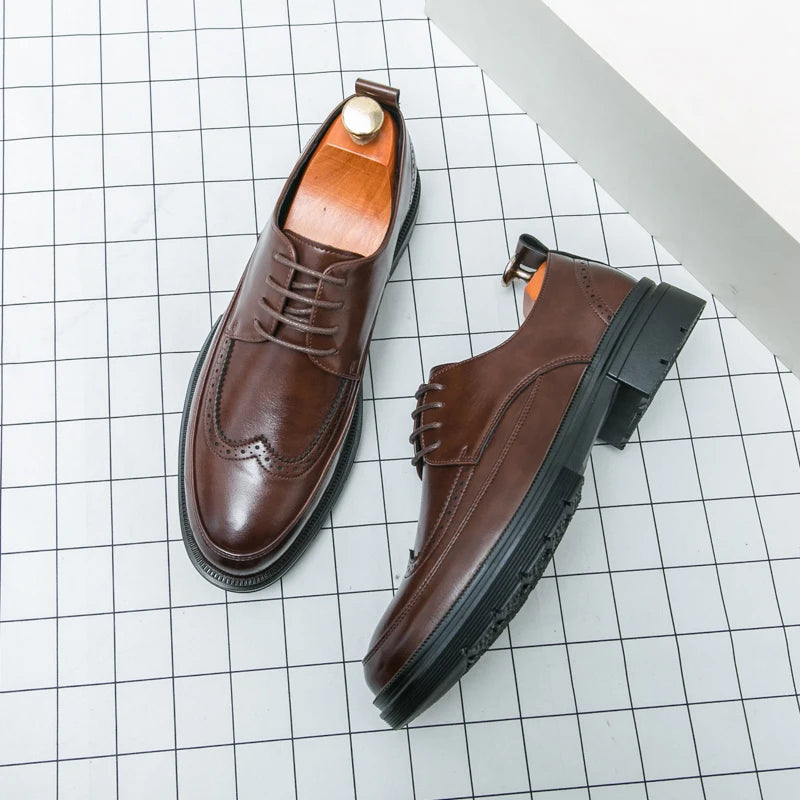 Fashion Office Business Leather Shoes For Men Brogues Social Formal Shoes