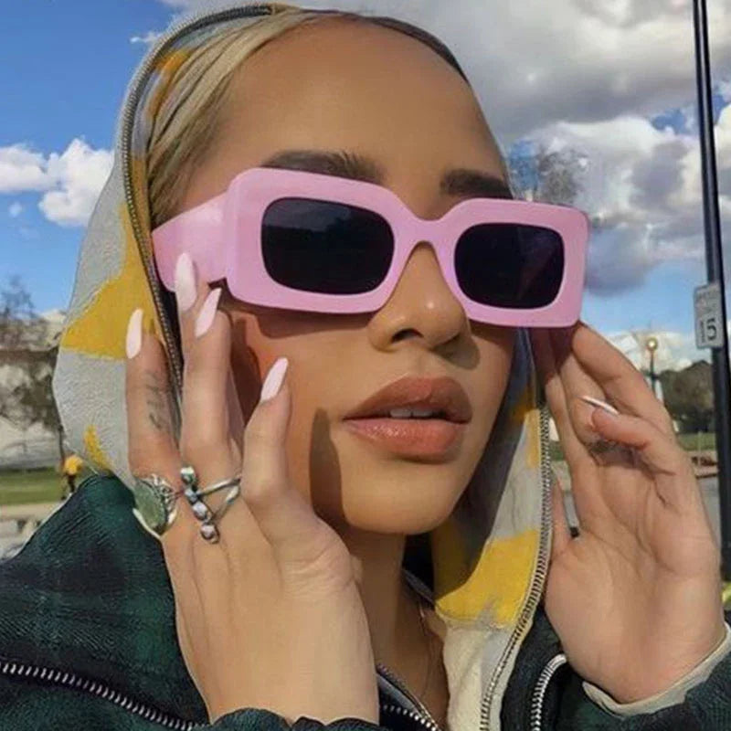 Women's Sunglasses Vintage Rectangle Frame  Glasses