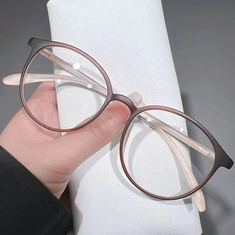 Women's Trendy Myopia Glasses Ladies Small Round Frame