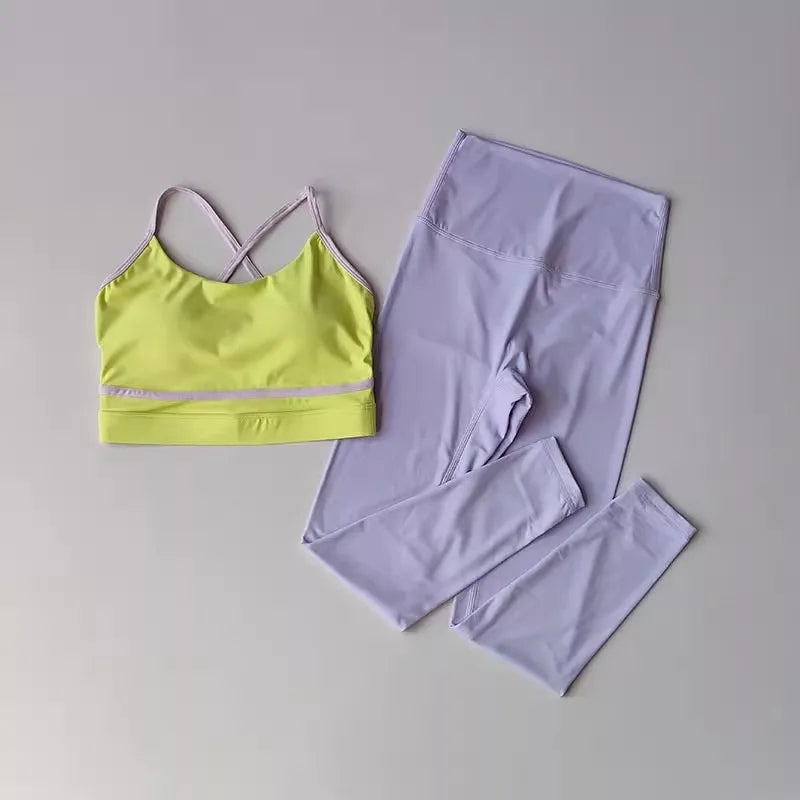 Women's Yoga 2 Piece High Waist Yoga Leggings