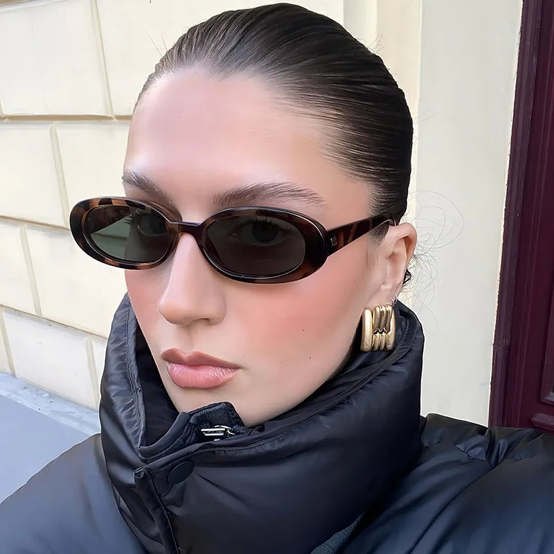 Small Oval Sunglasses for Women Vintage Design Sun glasses