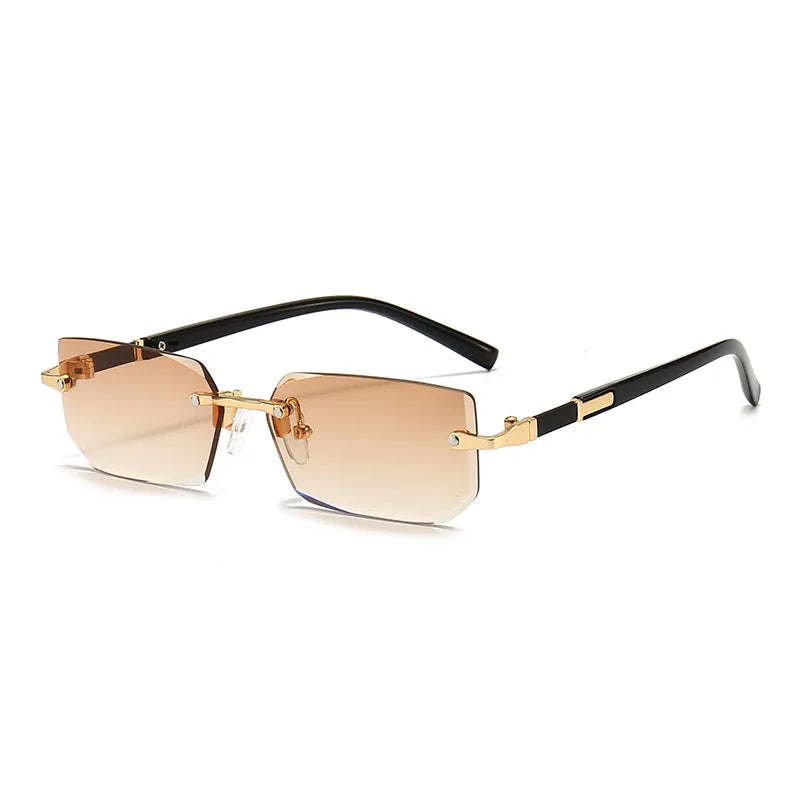 Fashion Rimless Sunglasses Men Women Populare Frameless Sun Glasses