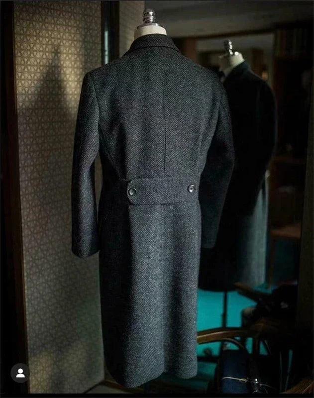 Men's Suits Herringbone Overcoat
