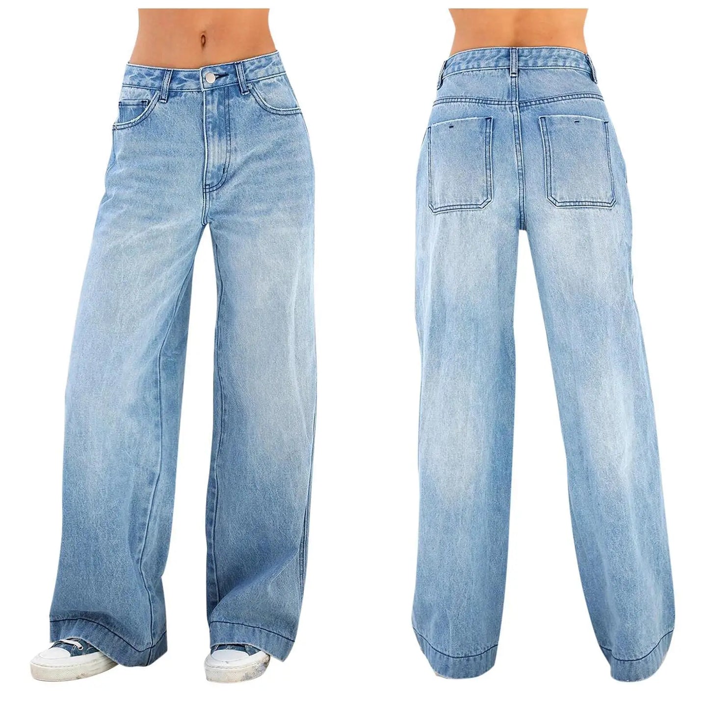High Waisted Wide Leg Jeans for Women
