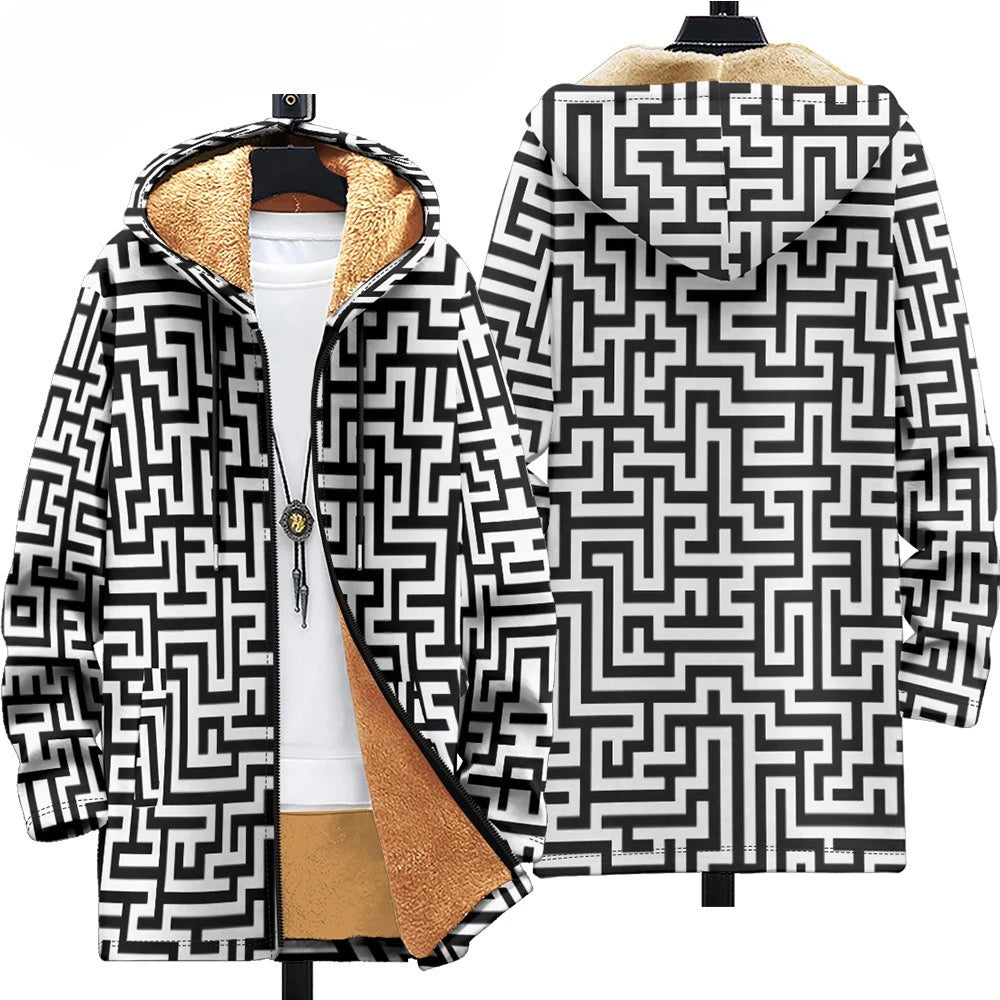 Men Cardigans Coats Retro Aztecs Printed