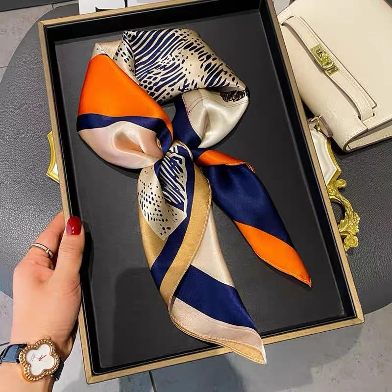 Women Silk Scarf Neckerchief