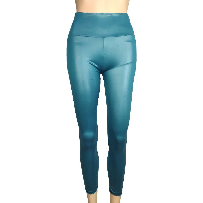 Women's Leggings High Waisted Faux Leather Pants
