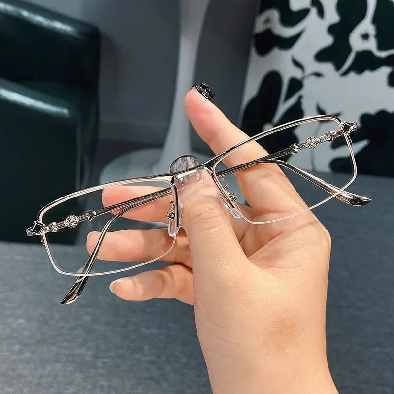 Fashion Trend Minus Glasses for Women Men Vintage Half Frame Computer