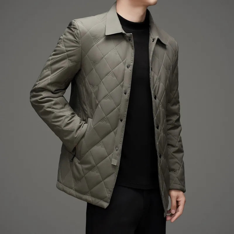 Business Men's Stand Collar Warm Puffer Coat