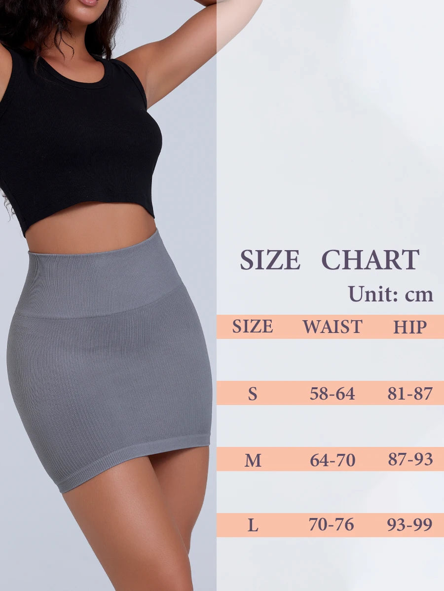 Women Ribbed Sexy High Waist Mini Slim Skirt