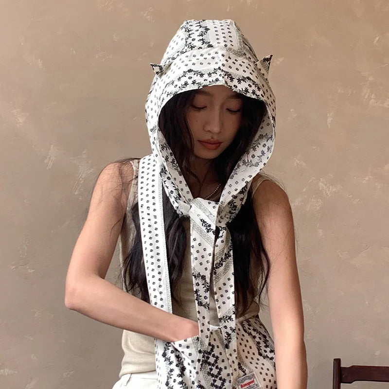 Women's Beach Vacation Hat Scarf