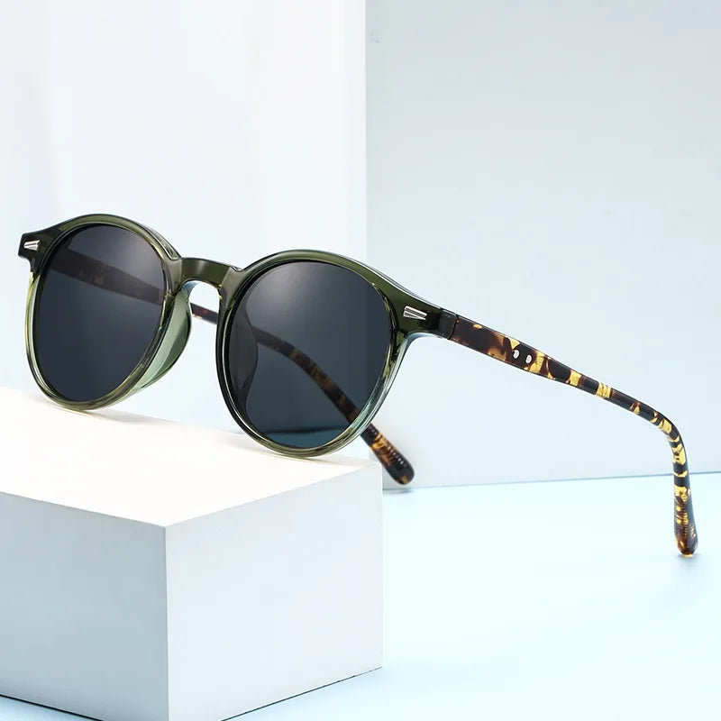 Vintage Round Sunglasses for Women Men Circular Sun Glasses