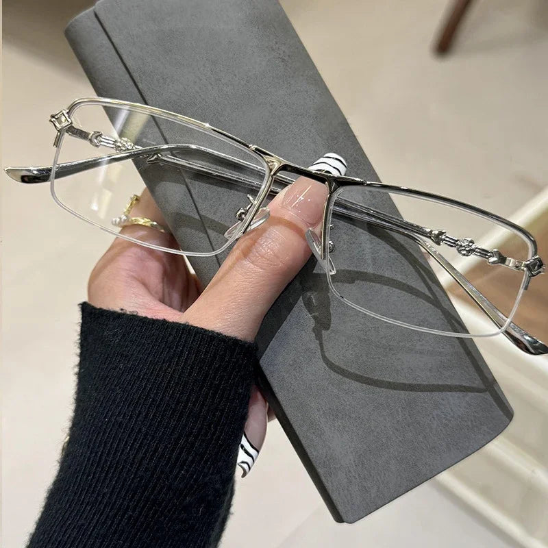 Fashion Trend Minus Glasses for Women Men Vintage Half Frame Computer