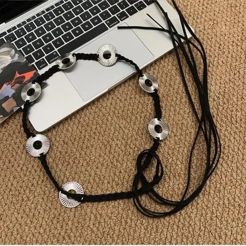 High-End Round Woven Bohemian Belt