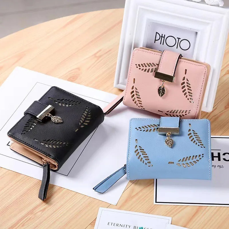 Women Wallet PU Leather Purse Female Long Wallet Gold