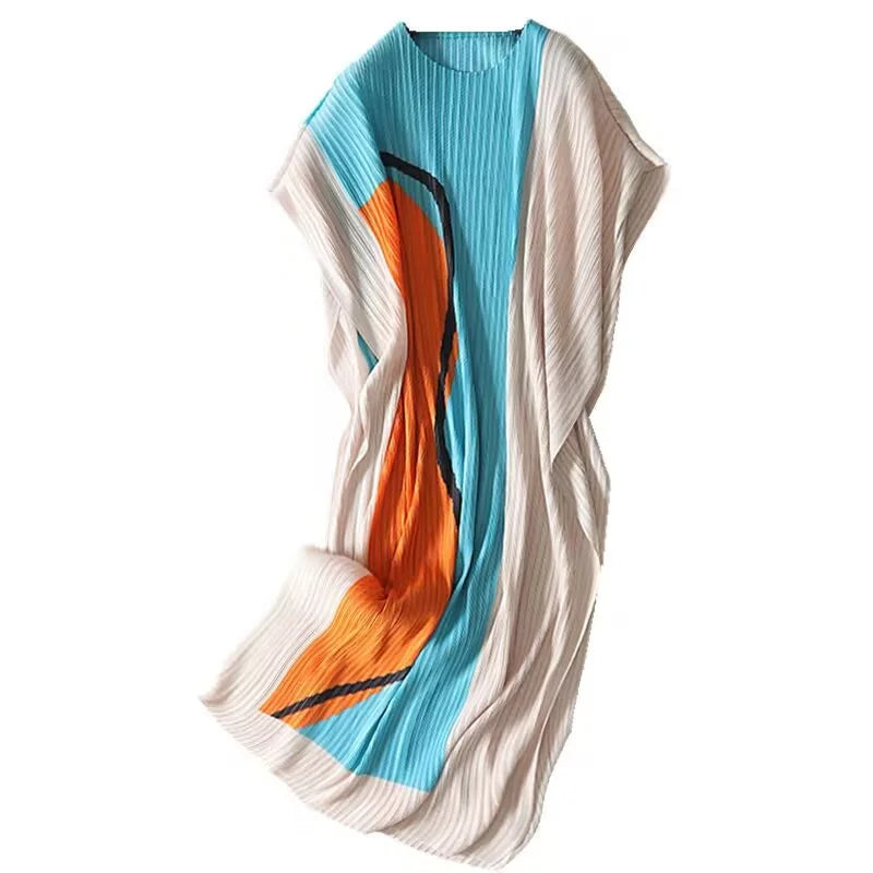 Dresses Miyake Pleated new Summer Fashion Age-reducing French Dress