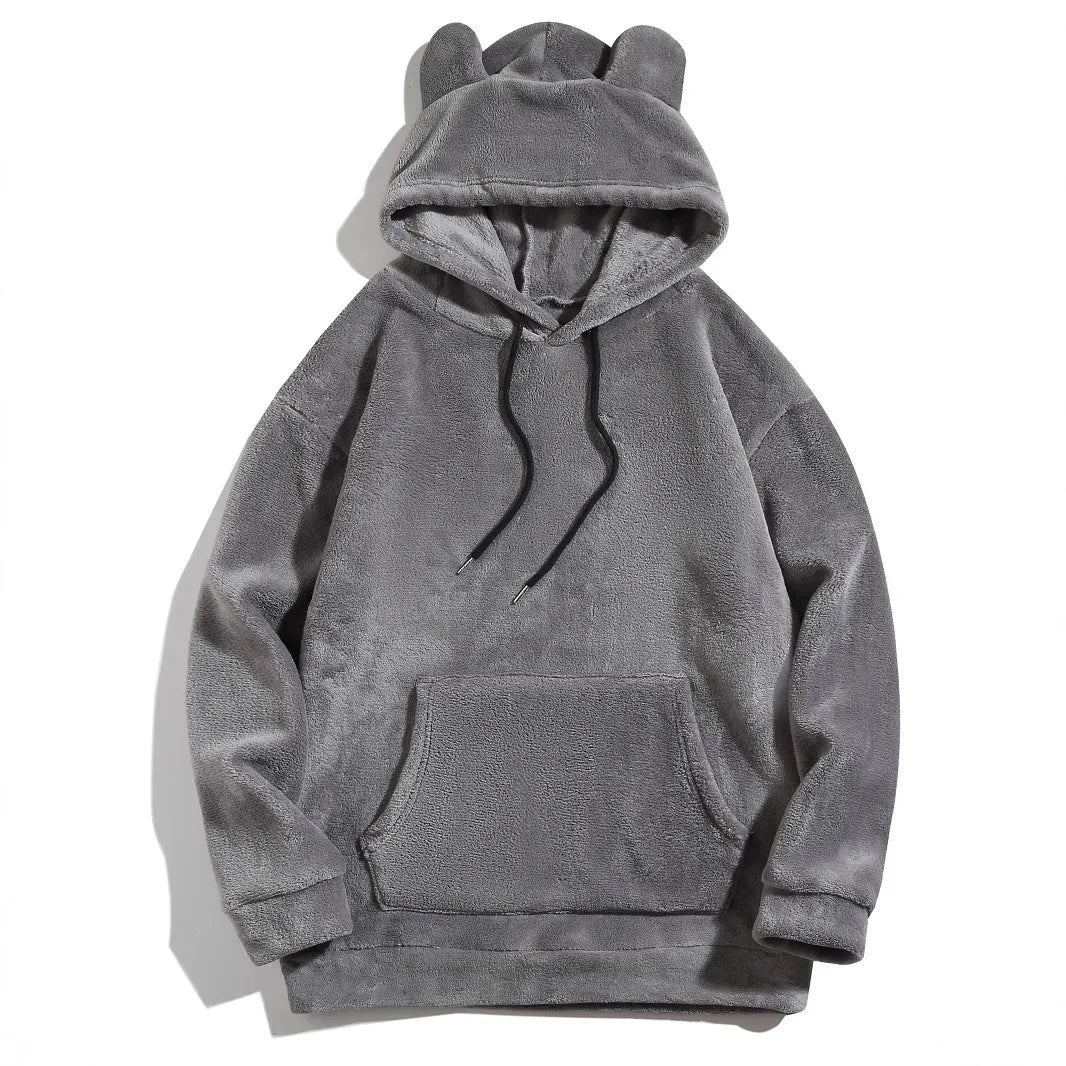 Men and Women Funny Warm Hoodies for Men Clothing Bear Ears
