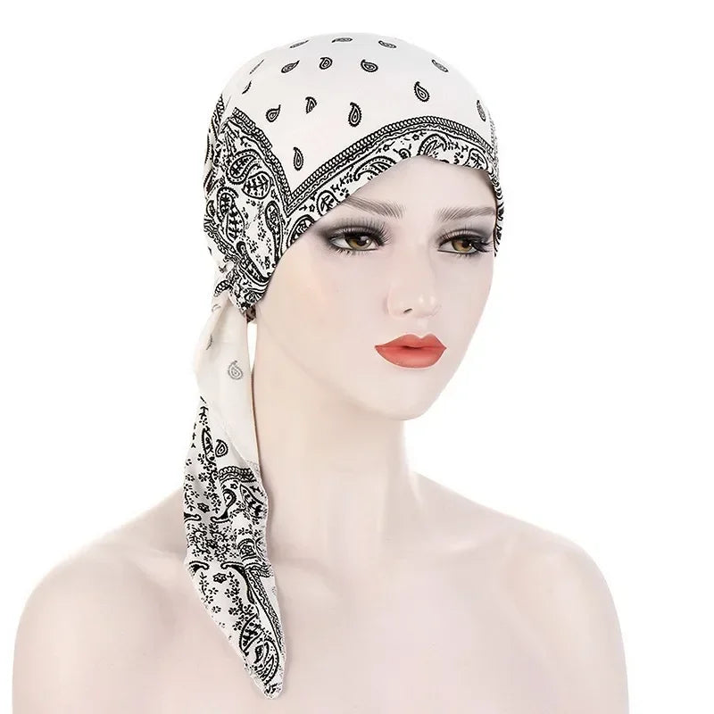 Women Soft Turban Hat Headbands Pre-Tied
