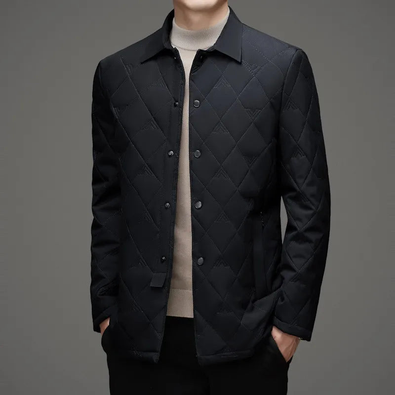 Business Men's Stand Collar Warm Puffer Coat