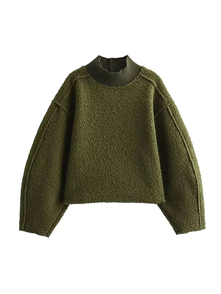 HH Sweatshirts Turtleneck Long Sleeve Pullover for Women